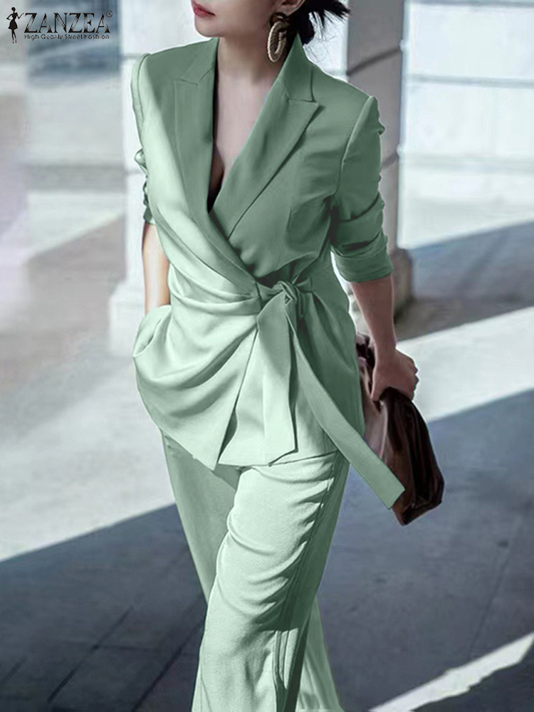 ZANZEA Spring 2pcs Office Wome - đánh giá và giá Women Formal Wear Set