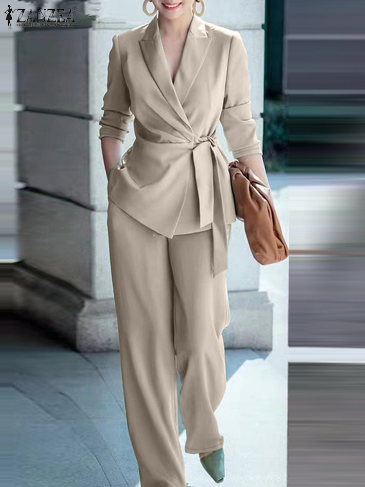 ZANZEA Spring 2pcs Office Wome - đánh giá và giá Women Formal Wear Set
