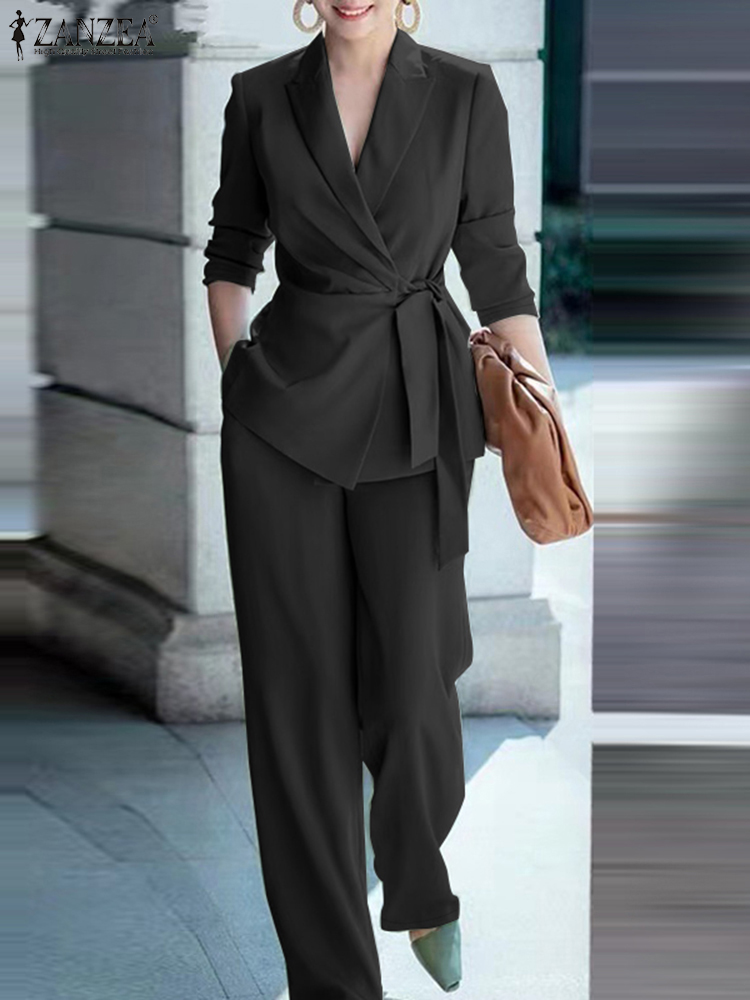 ZANZEA Spring 2pcs Office Wome - đánh giá và giá Women Formal Wear Set