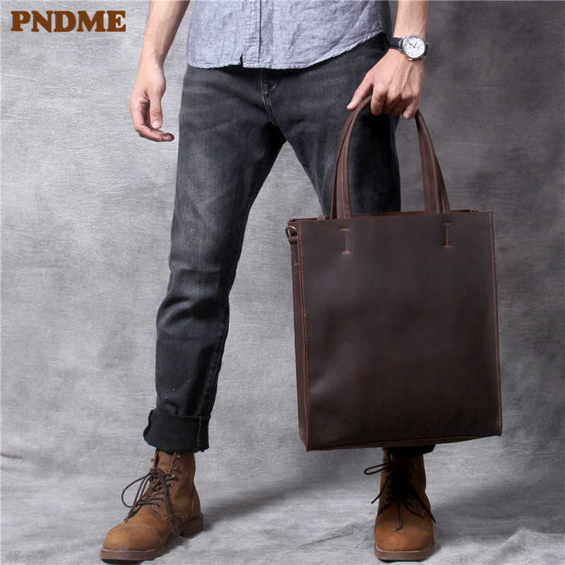 Vintage genuine leather men ha - đánh giá và giá Structured Handbag Work