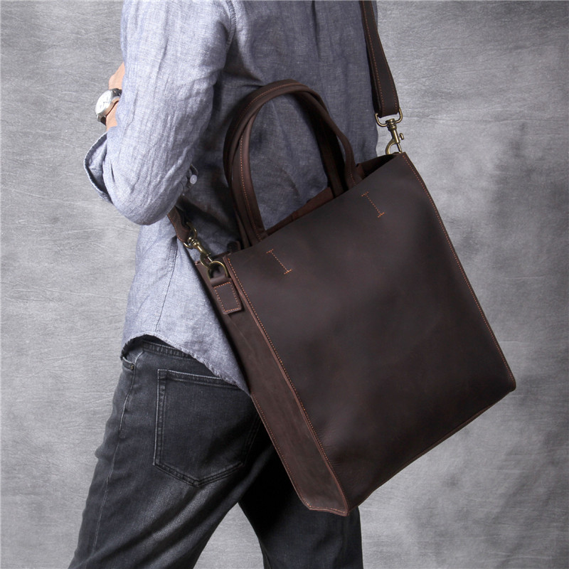 Vintage genuine leather men ha - đánh giá và giá Structured Handbag Work