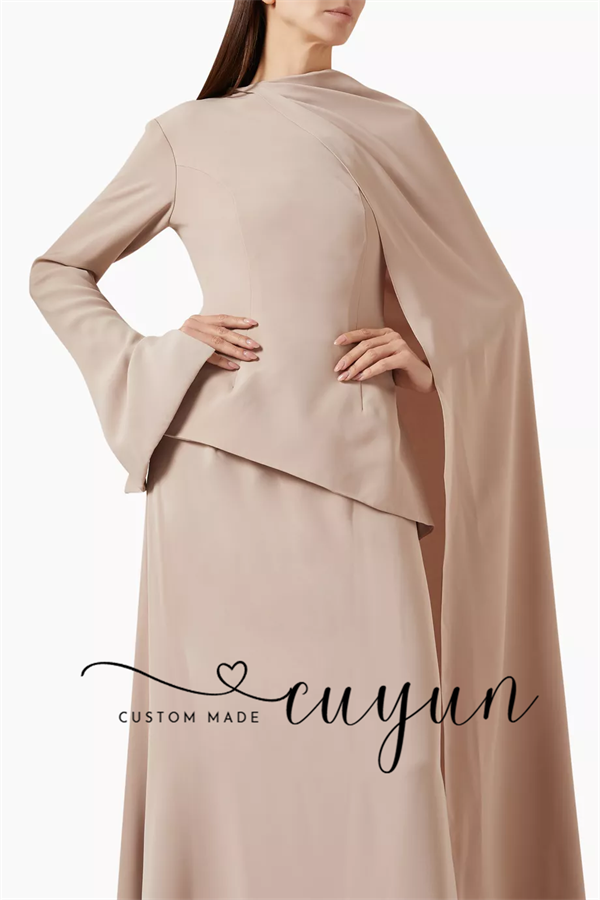 CUYUN Customized Khaki Modest  - đánh giá và giá Women'S Formal Wear Wedding Guest