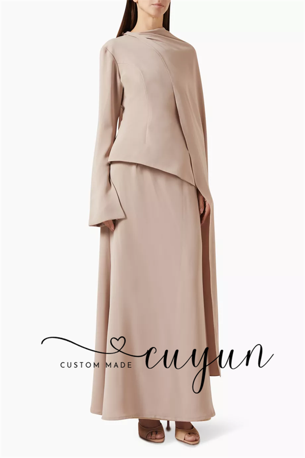 CUYUN Customized Khaki Modest  - đánh giá và giá Women'S Formal Wear Wedding Guest