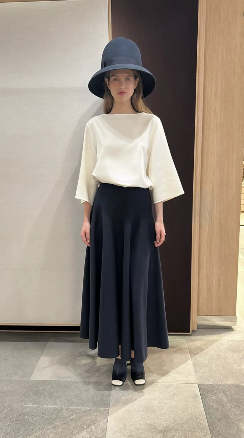 New Autumn Women Wool Silk Ble - đánh giá và giá Women Formal Wear With Skirt