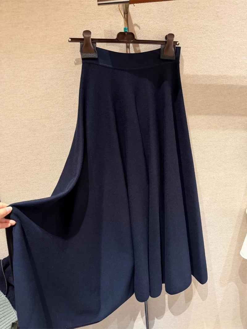 New Autumn Women Wool Silk Ble - đánh giá và giá Women Formal Wear With Skirt