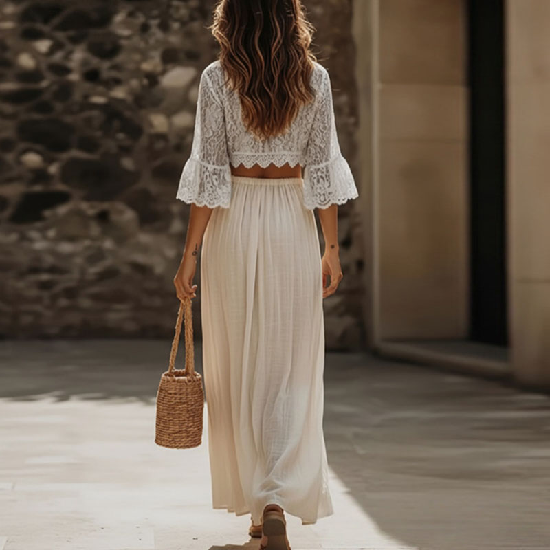 Womens Bohemian Lace Two Piece - đánh giá và giá Women Formal Wear Set