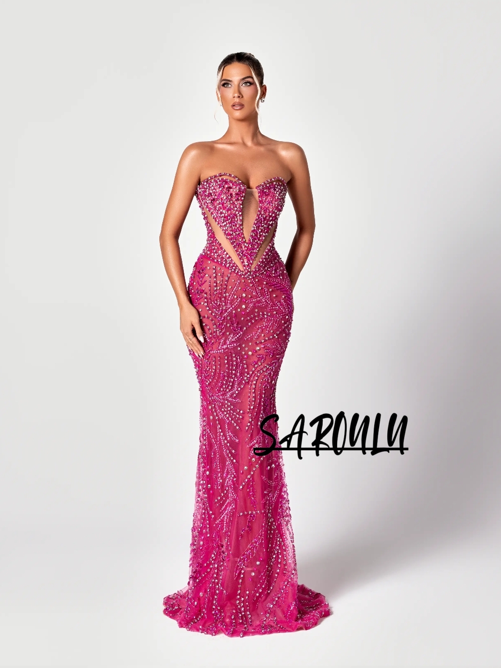 Fuchsia Cut Out Sweet Evening  - đánh giá và giá Formal Gala Wear Women