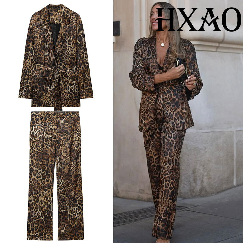 HXAO Leopard Pants Sets 2 Piec - đánh giá và giá Women Formal Wear Set