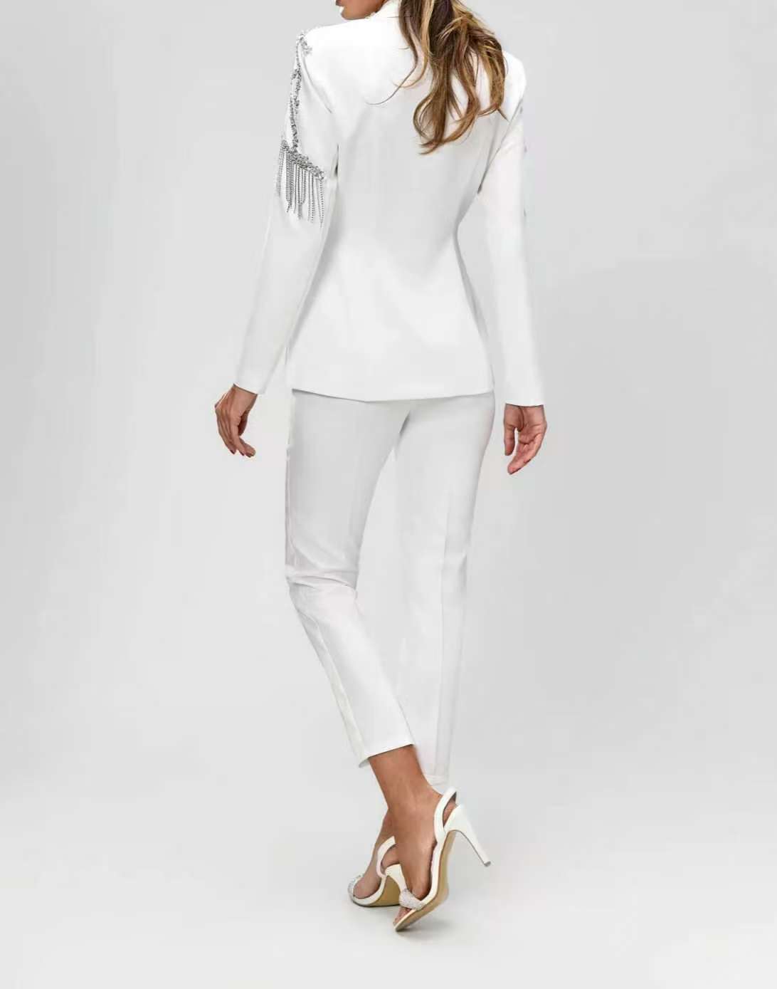 Crystals Beading Women Suit Se - đánh giá và giá Women'S Formal Wear Wedding Guest