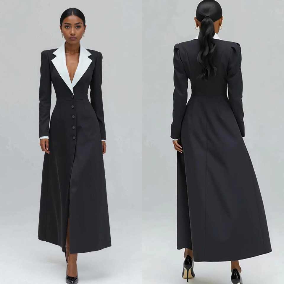 A Line Women Long Blazer Jacke - đánh giá và giá Women'S Formal Wear Wedding Guest