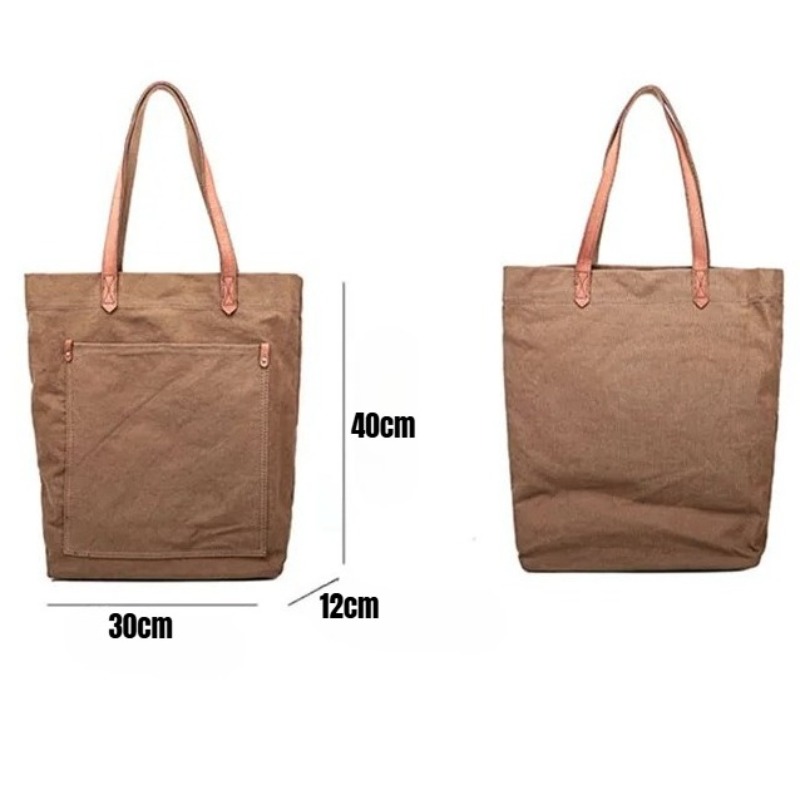 Canvas Leather Tote Bag for Me - đánh giá và giá Structured Handbag Work