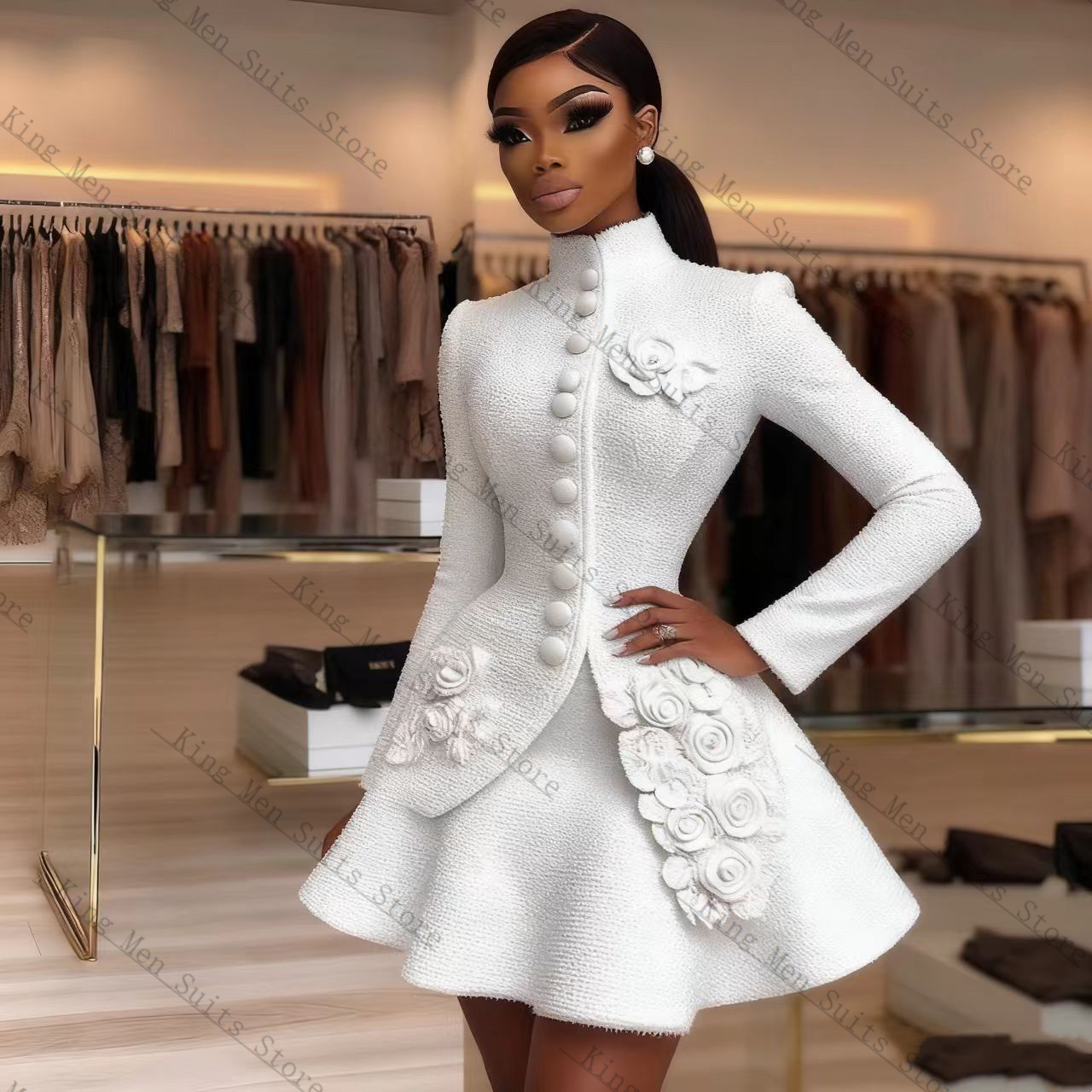 Luxury White Women Suit Set 2  - đánh giá và giá Women'S Formal Wear Wedding Guest