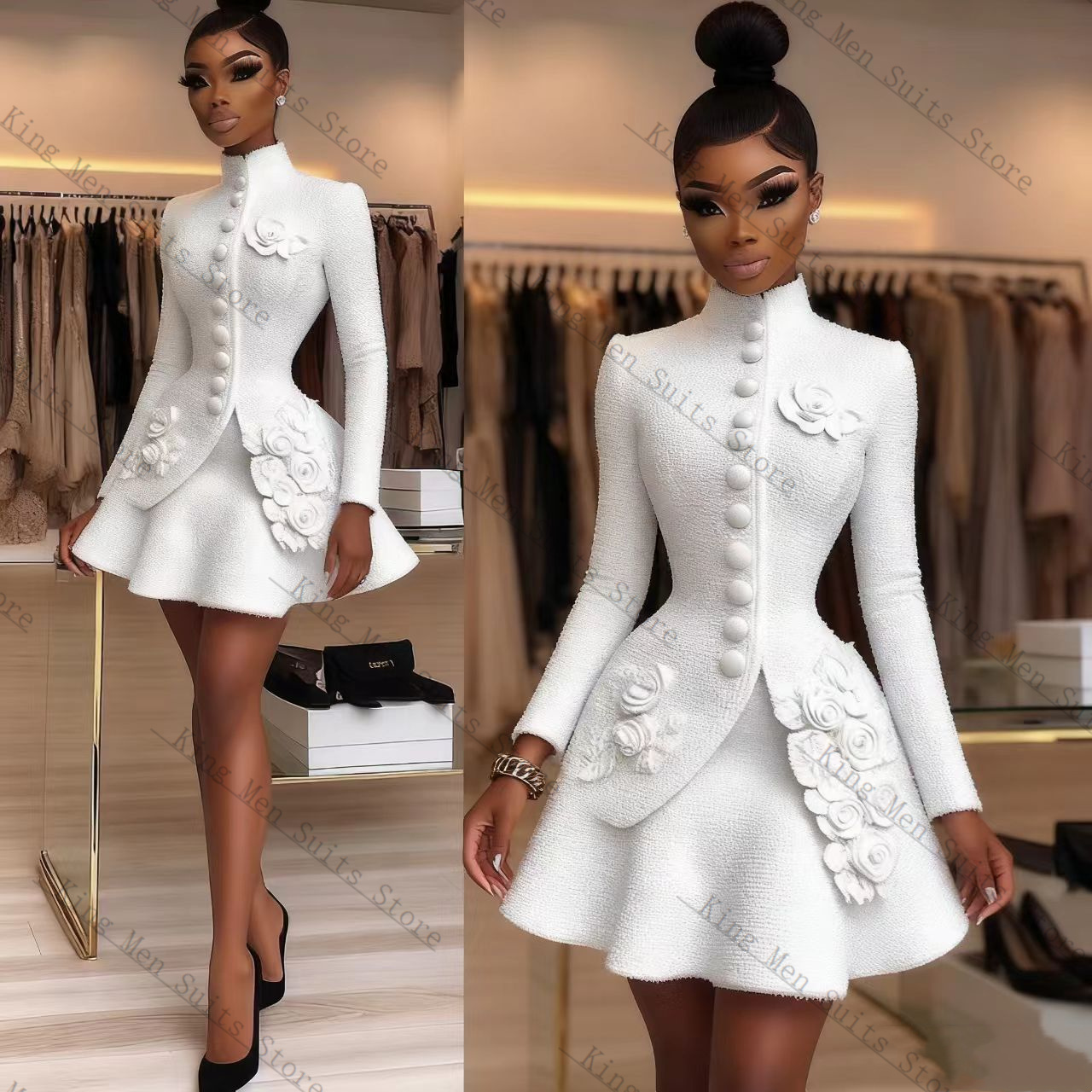 Luxury White Women Suit Set 2  - đánh giá và giá Women'S Formal Wear Wedding Guest