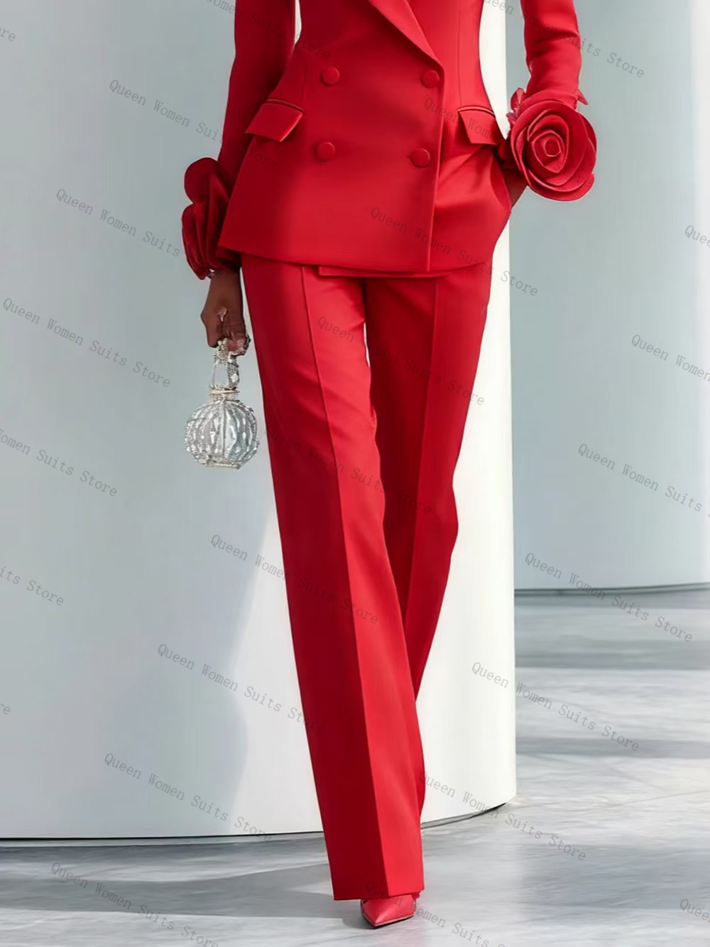 Luxury Red Women Suit Set 2 Pc - đánh giá và giá Women'S Formal Wear Wedding Guest