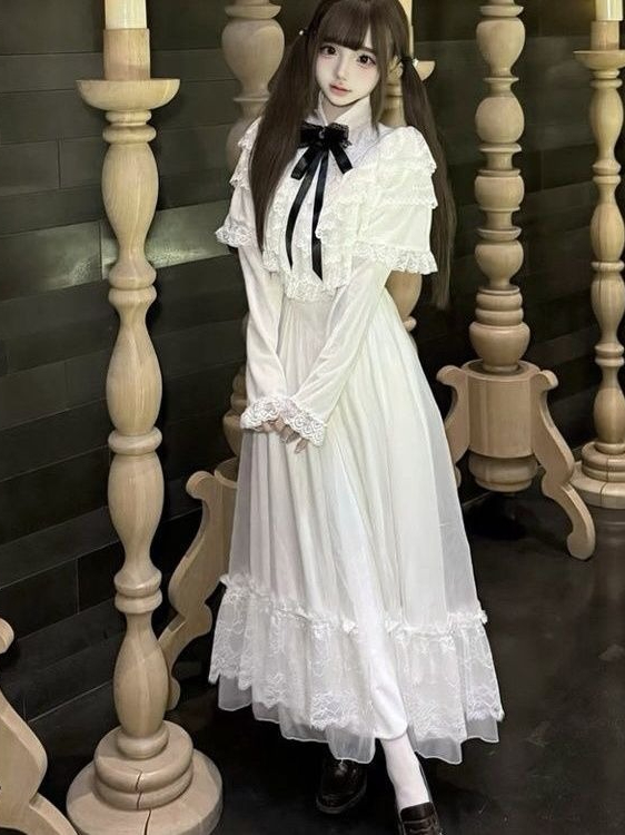 Japanese Short Sleeve Bow Lace - đánh giá và giá Women Formal Wear With Skirt