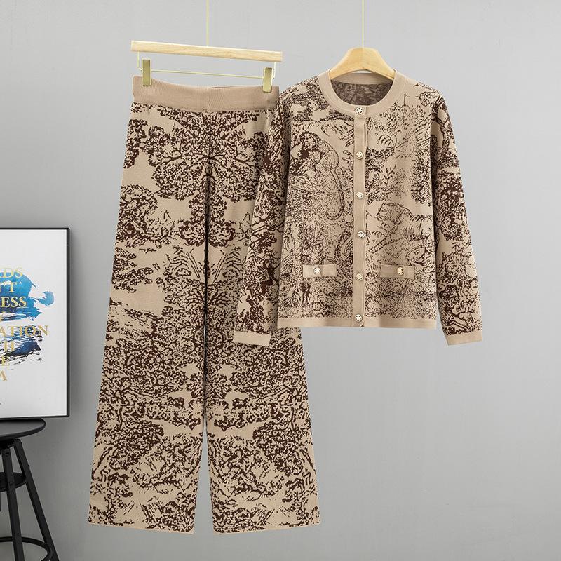 Temperament Jacquard Landscape - đánh giá và giá Women'S Formal Wear With Pants