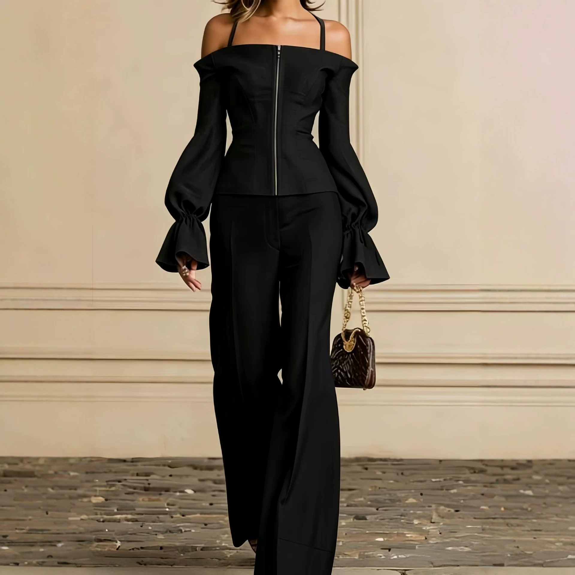 2 Piece Pants Set Women Solid  - đánh giá và giá Women'S Formal Wear With Pants