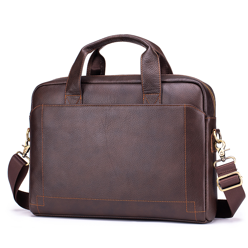 Genuine Leather Men's Business - đánh giá và giá Structured Handbag Work