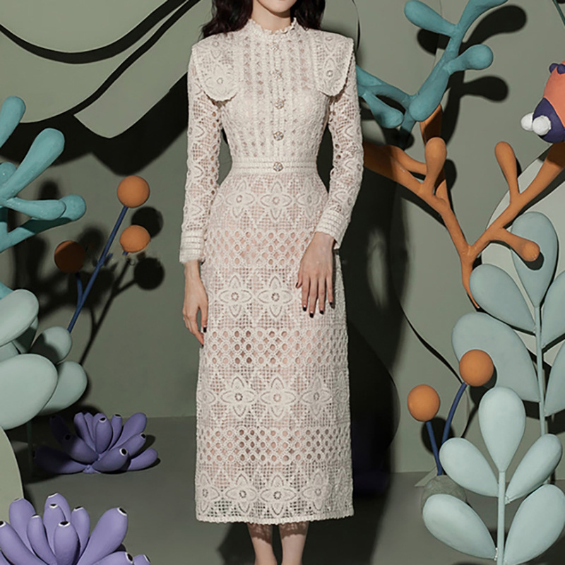 Putao Lace Midi Evening Dress  - đánh giá và giá Formal Gala Wear Women