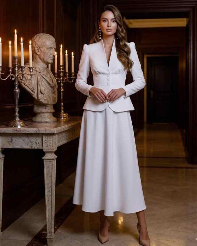 Elegant Two Piece Women Suit S - đánh giá và giá Women Formal Wear With Skirt