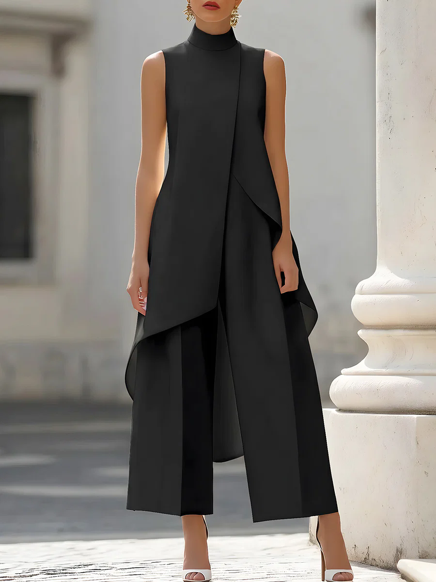 Sleeveless High Neck Asymmetri - đánh giá và giá Women'S Formal Wear With Pants