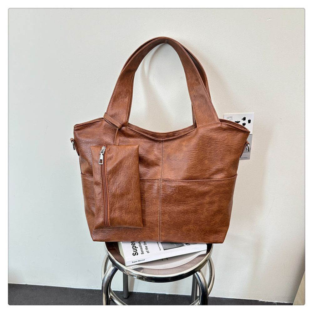 Soft Synthetic Leather Tote Ba - đánh giá và giá Structured Handbag Work