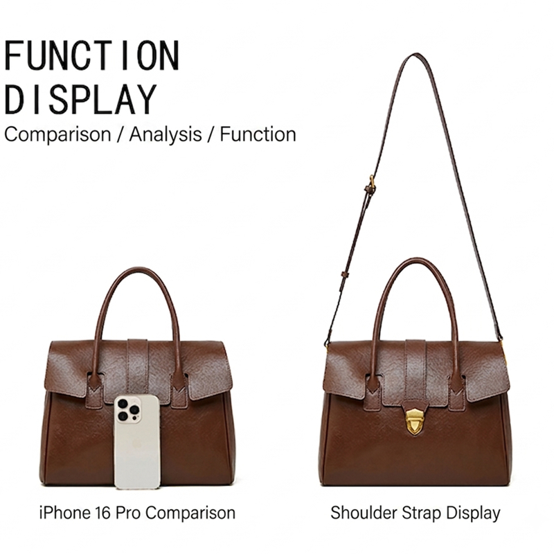 BURMINSA Genuine Leather Top H - đánh giá và giá Structured Handbag Work